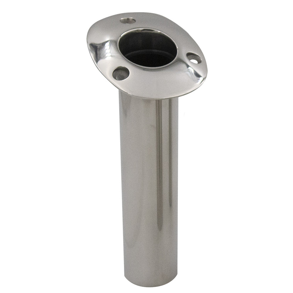 CE Smith 70 Series Standard Flush Mount Rod Holder 15 Degree Stainless Steel Gimbal Bar Bottom Black Liner 536710