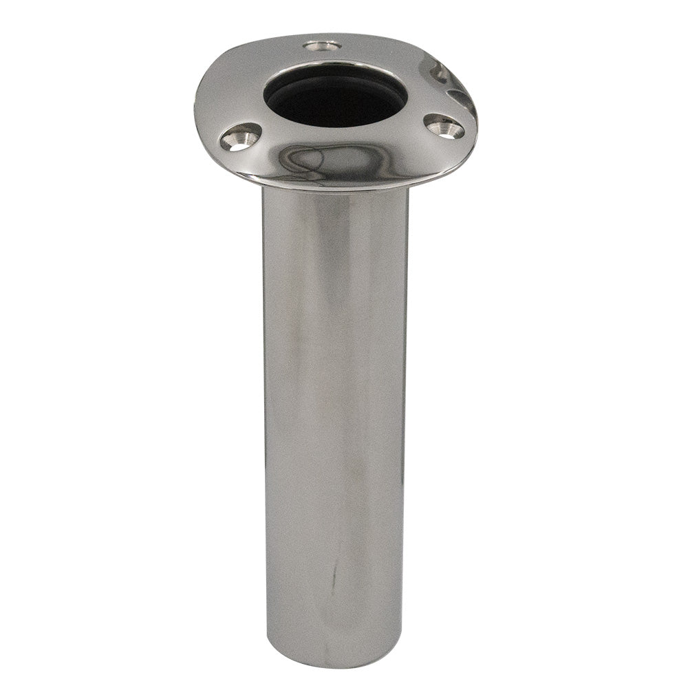 CE Smith 70 Series Standard Flush Mount Rod Holder 0 Degree Stainless Steel Cast Bottom Black Liner 536700C