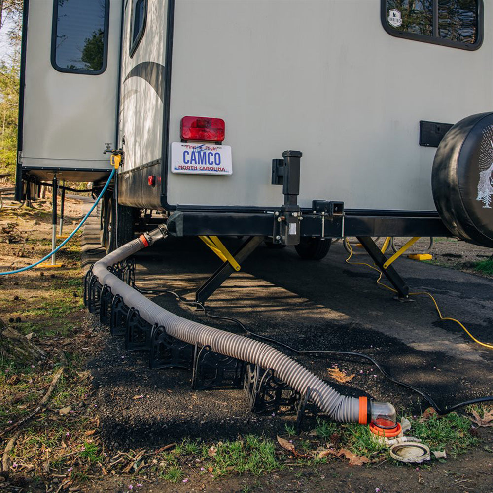 Camco Rhino X RV 20 Sewer Hose Kit  PreAttached 360Degree Swivel Fittings 39390