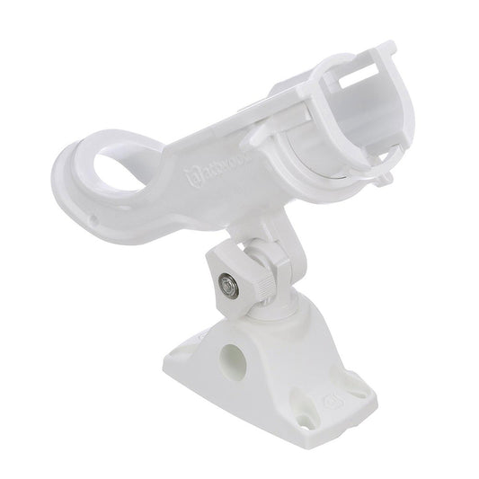 Attwood HeavyDuty Adjustable Rod Holder wCombo Mount  White 5009W4