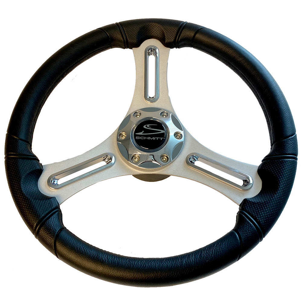 Schmitt Marine Torcello 14 Wheel  03 Series  Polyurethane Wheel wChrome Trim  Cap  Brushed Spokes  34 Tapered Shaft