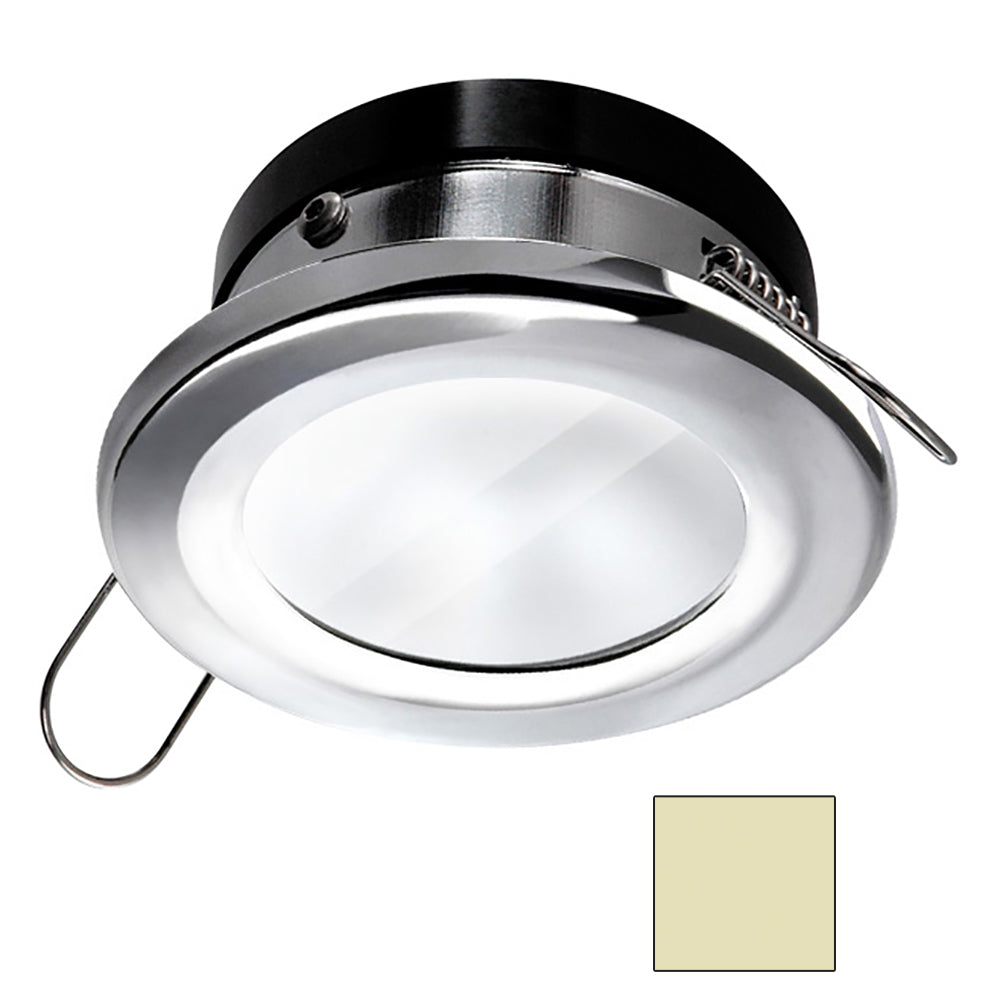 i2Systems Apeiron A1110Z 45W Spring Mount Light  Round  Warm White  Polished Chrome Finish AP4W30KPW11