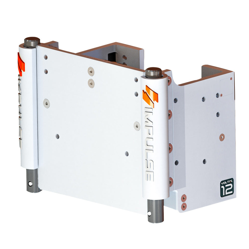 IMPULSE 12 Set Back Electric Jack Plate wStandard Control  White Cerakote 75082W