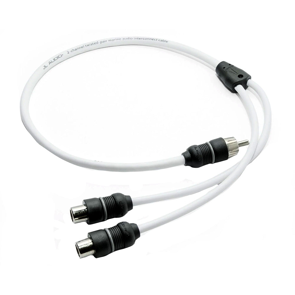JL Audio 2 Channel Marine Audio YAdaptor 1 Male Plug to 2 Female Jacks XMDWHTAICY1M2F 0101355300