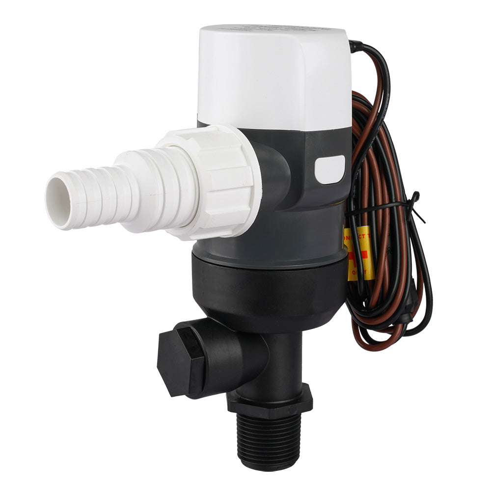 Commodore 1100 GPH Vertical Livewell Pump Short 12V CMD311100L