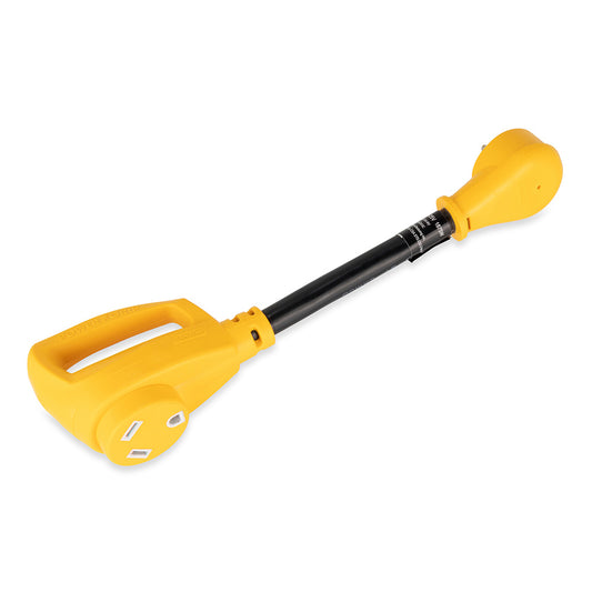 Camco Power Grip Dogbone 15 Amp Male  30 Amp Female Adapter  12 55165