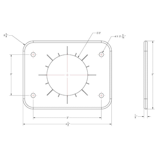 TACO Grand Slam 300 Universal Backing Plate fGS300 GS390 Pair BP0300BSY1