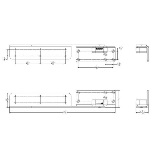 TACO Command Ratchet Hinge  1812  316 Stainless Steel Polished wHard Stop H250048