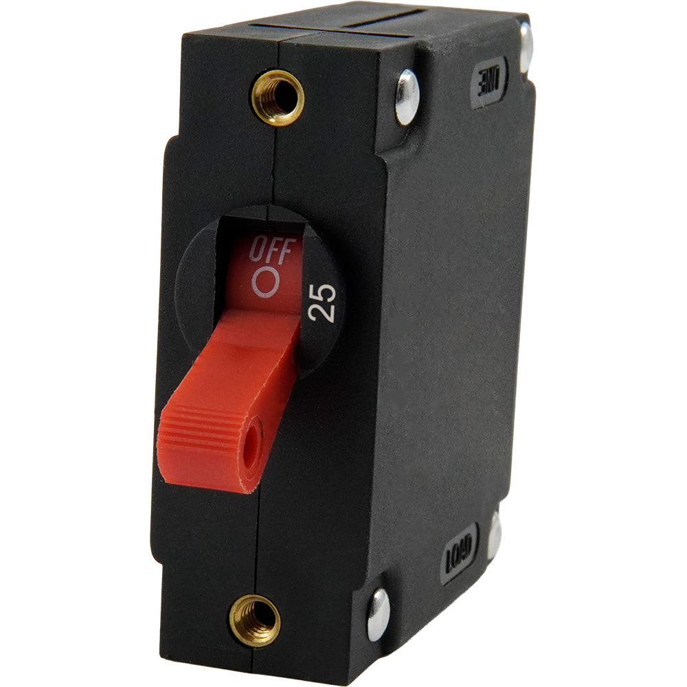 Egis A Series Red Toggle Panel Mount Circuit Breaker Single Pole 25A 322125