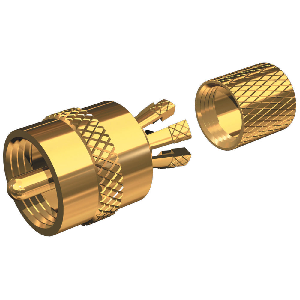 Shakespeare PL259CPG Solderless PL259 Connector for RG8X or RG58AU Coax Gold Plated PL259CPG