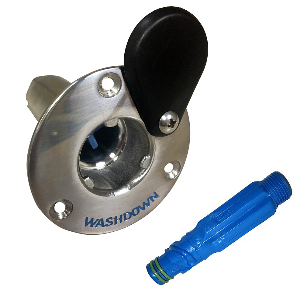 Jabsco Stainless Steel QuickRelease Hose Deck Mount Fitting Hose Adapter 319110000
