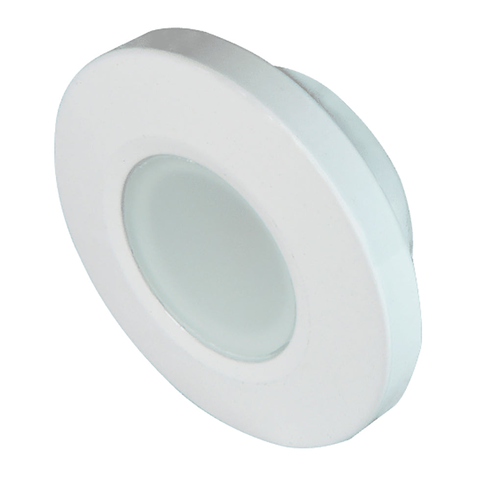 Lumitec Orbit Flush Mount Down Light White Finish 2Color BlueWhite Dimming 112521
