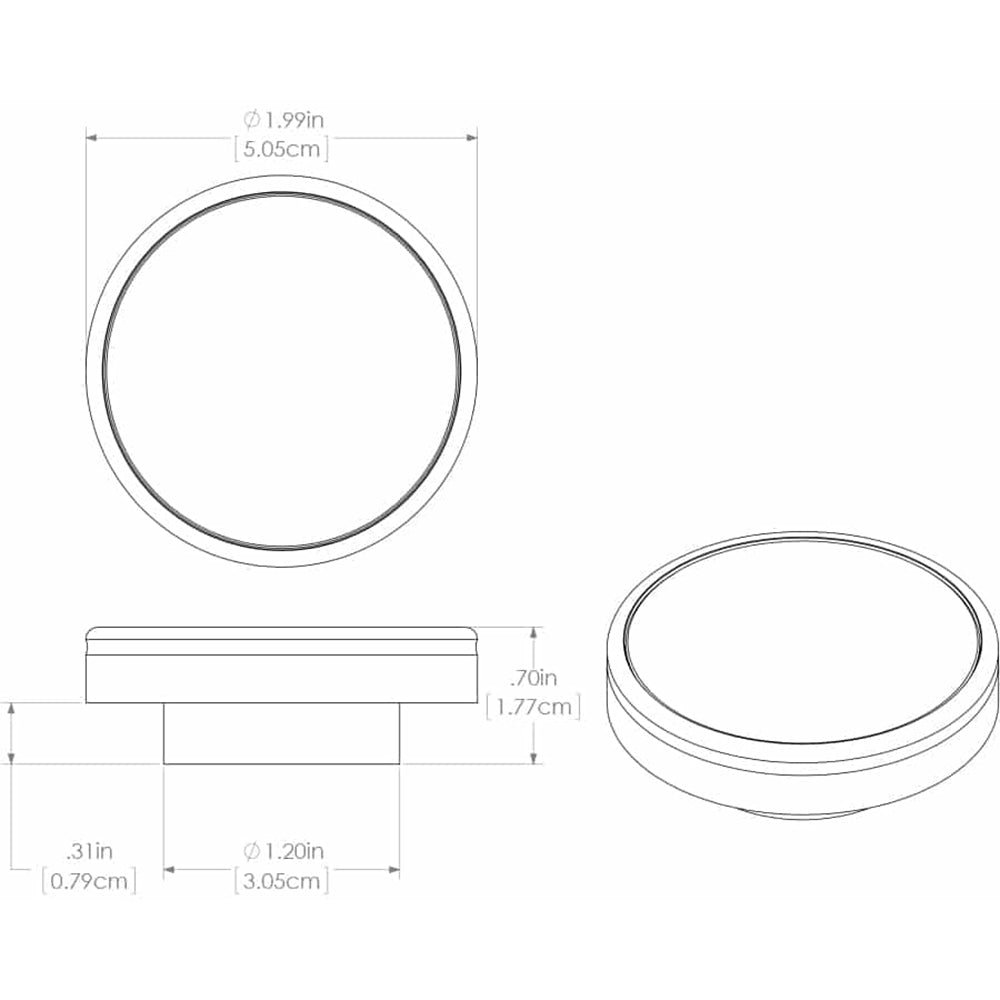 Lumitec Halo Flush Mount Down Light White Finish 4Color WhiteBlueRedPurple NonDimming 112820