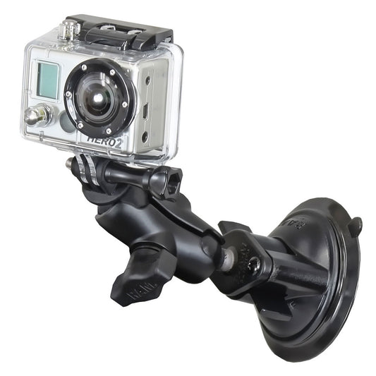 RAM Mount GoPro Hero Short Arm Suction Cup Mount RAMB166AGOP1U