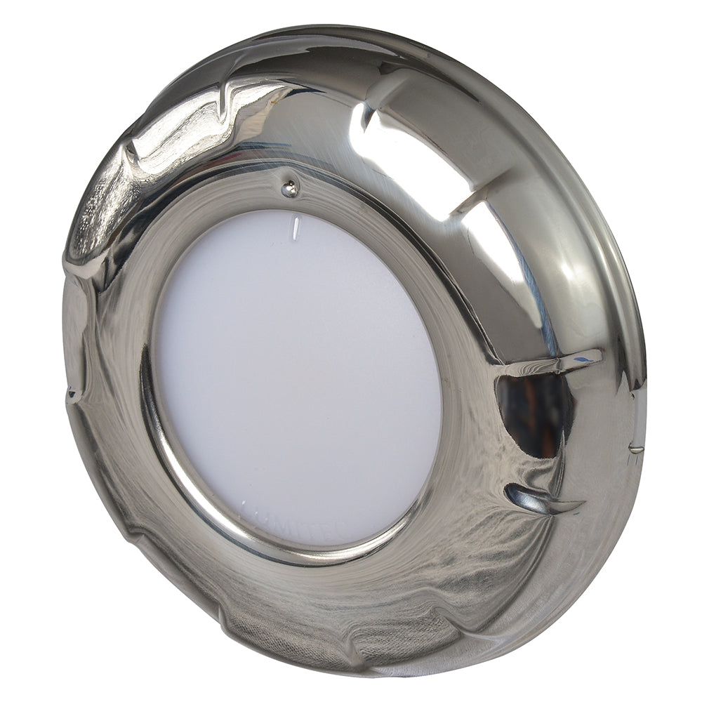 Lumitec Aurora LED Dome Light Polished SS Finish 2Color WhiteRed Dimming 101139
