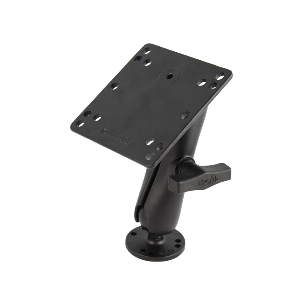 RAM Mount 475 Square Base VESA 75mm  100mm Hole Patterns wSurface Mount  15 Rubber Ball Size RAM101U246