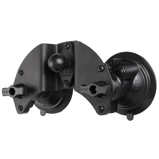 RAM Mount Dual Articulating Suction Cup Base w1 Ball Base RAMB189BPIV1U