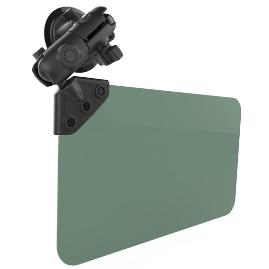 RAM Mount Suction Cup Mount wDark Green Sun Visor 50 Tint RAMB166326VISG1U