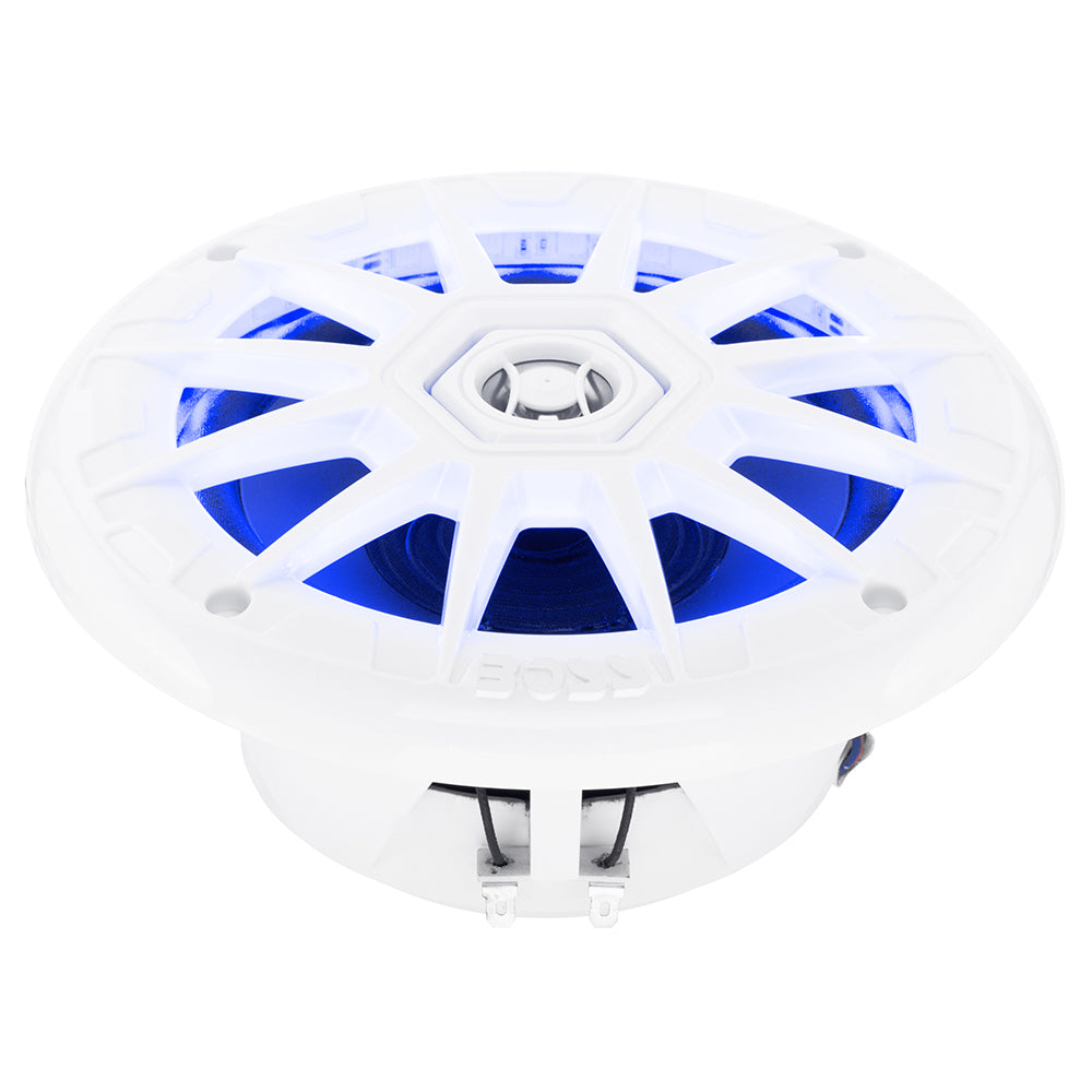 Boss Audio 65 MRGB65 Speakers wRGB Lighting White 200W MRGB65