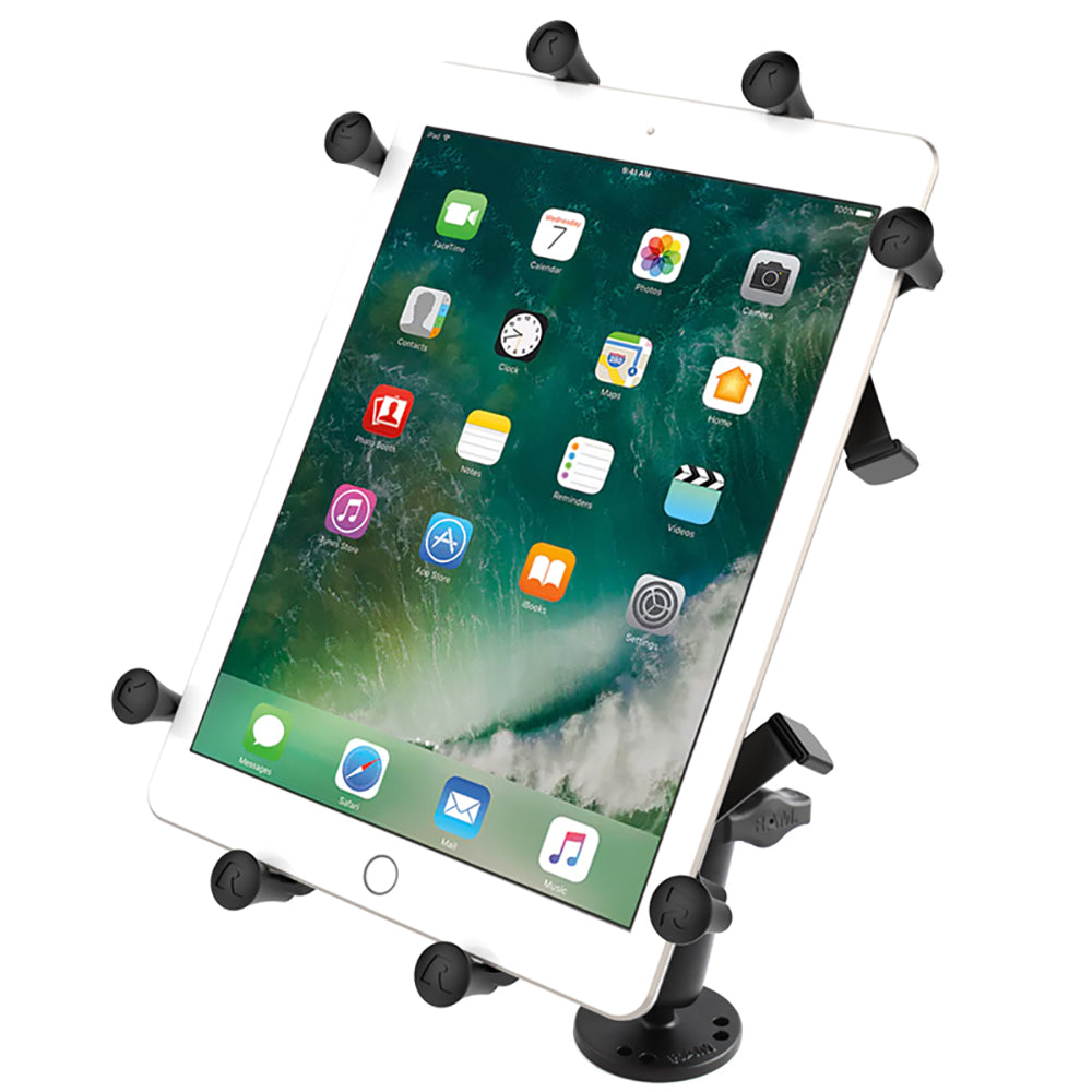 RAM Mount XGrip III Large Tablet Holder w Long Flat Surface Mount RAMB101CUN9U