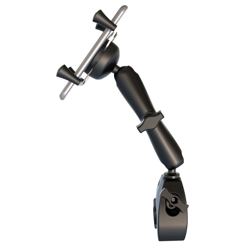 RAM Mount Universal ToughClaw Base wLong Double Socket Arm  Universal XGrip CelliPhone Cradle RAMB400CUN7U
