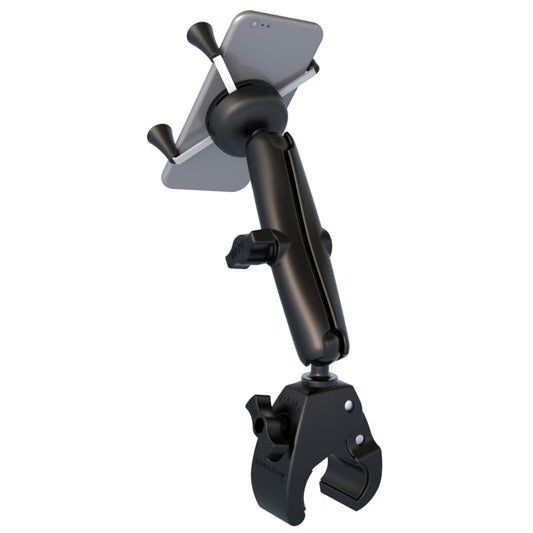 RAM Mount Universal ToughClaw Base wLong Double Socket Arm  Universal XGrip CelliPhone Cradle RAMB400CUN7U