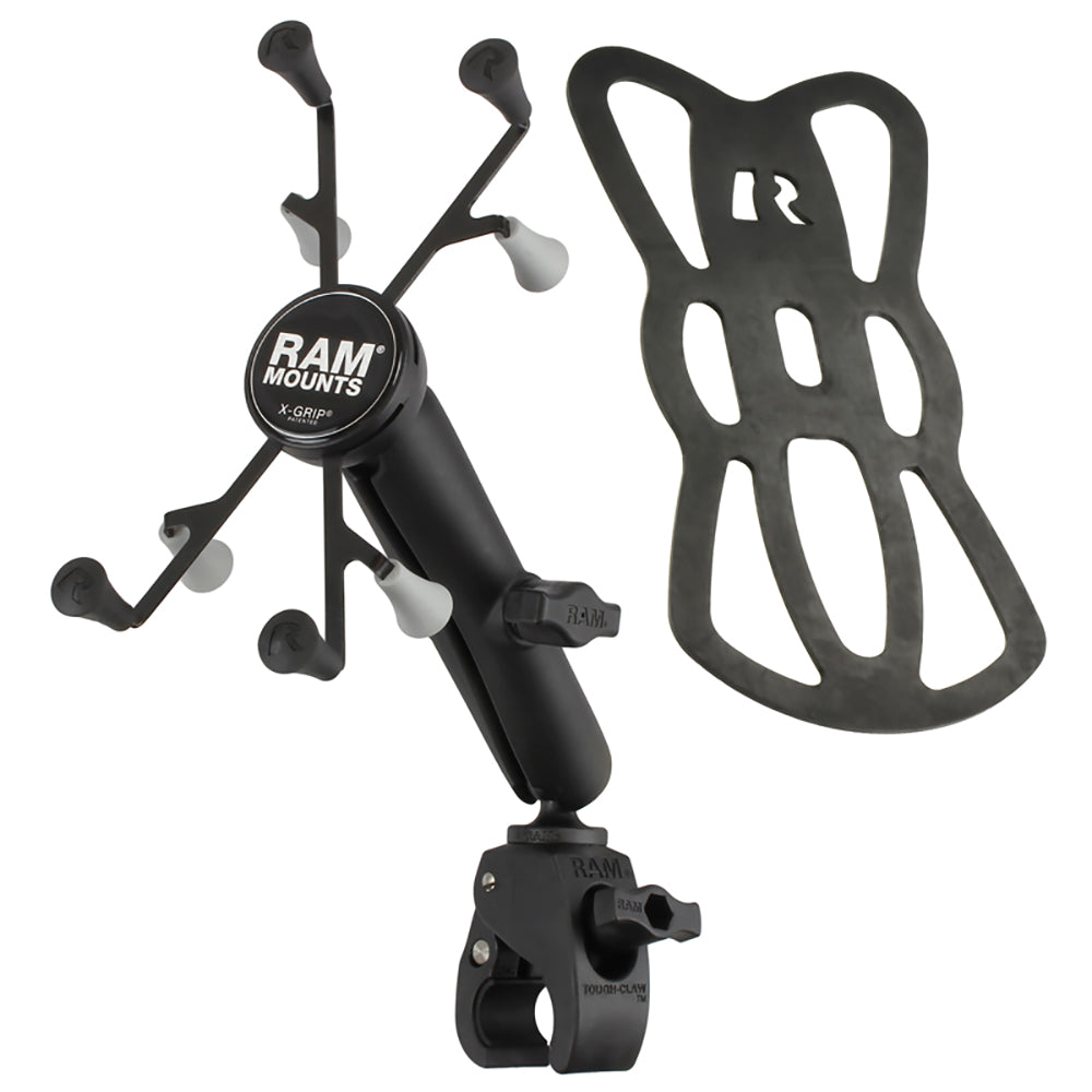 RAM Mount ToughClaw Base wLong Double Socket Arm  Universal XGrip Cradle w1 Ball f7 Tablets RAMB400CUN8U
