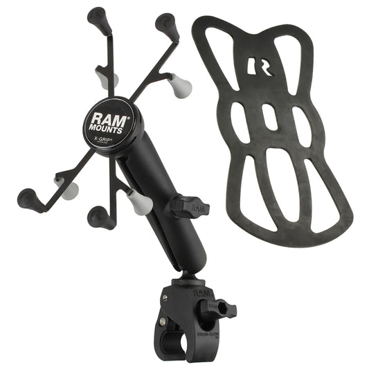 RAM Mount ToughClaw Base wLong Double Socket Arm  Universal XGrip Cradle w1 Ball f7 Tablets RAMB400CUN8U