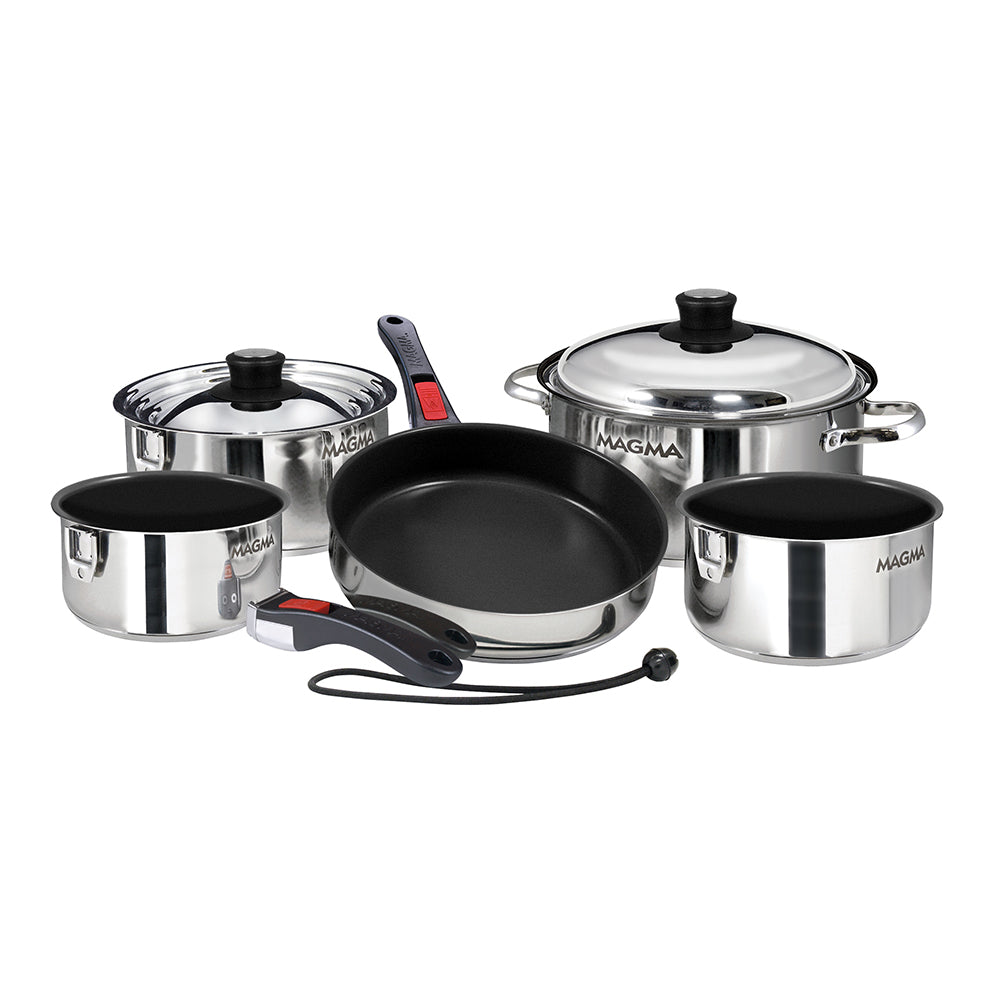 Magma 10 Piece Induction NonStick Cookware Set  Stainless Steel A103662IND
