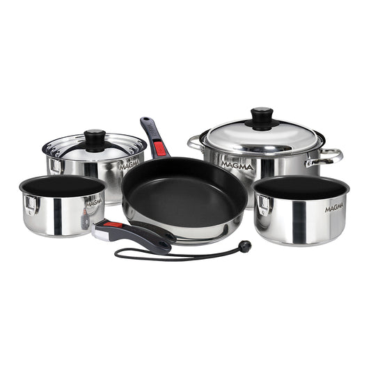 Magma 10 Piece Induction NonStick Cookware Set  Stainless Steel A103662IND