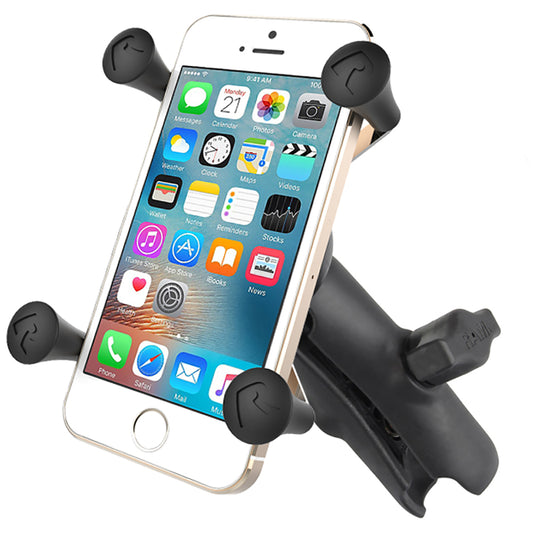 RAM Mount Universal XGrip Cell Phone Cradle wDouble Socket Arm RAPHOLUN7B201U