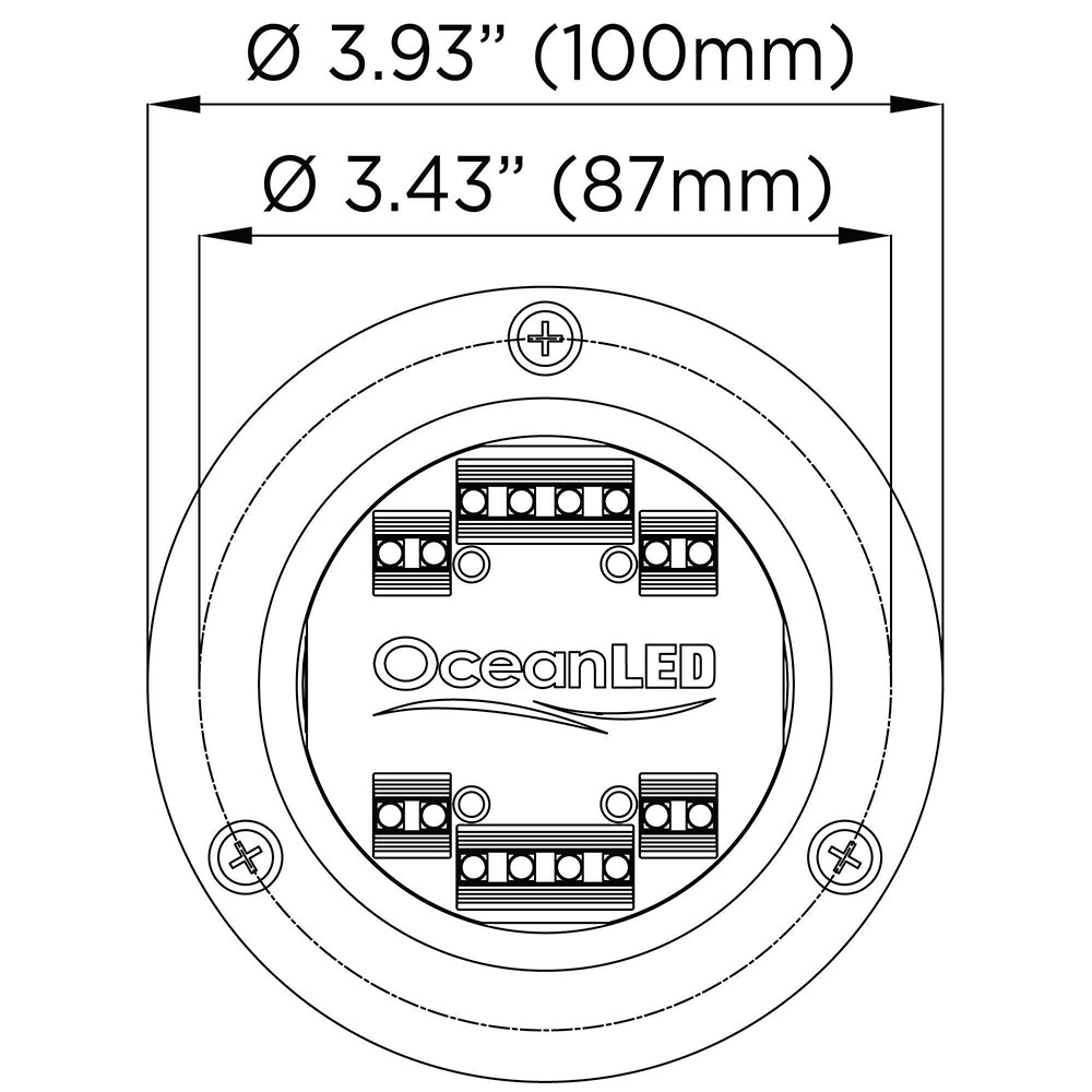 OceanLED Sport S3166S Underwater LED Light Ultra White 012102W