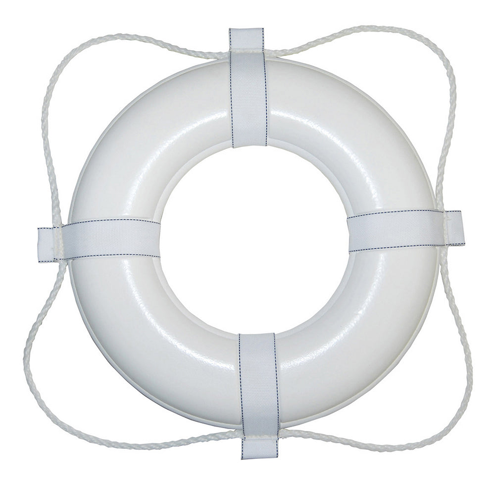 Taylor Made Foam Ring Buoy  20  White wWhite Grab Line 360