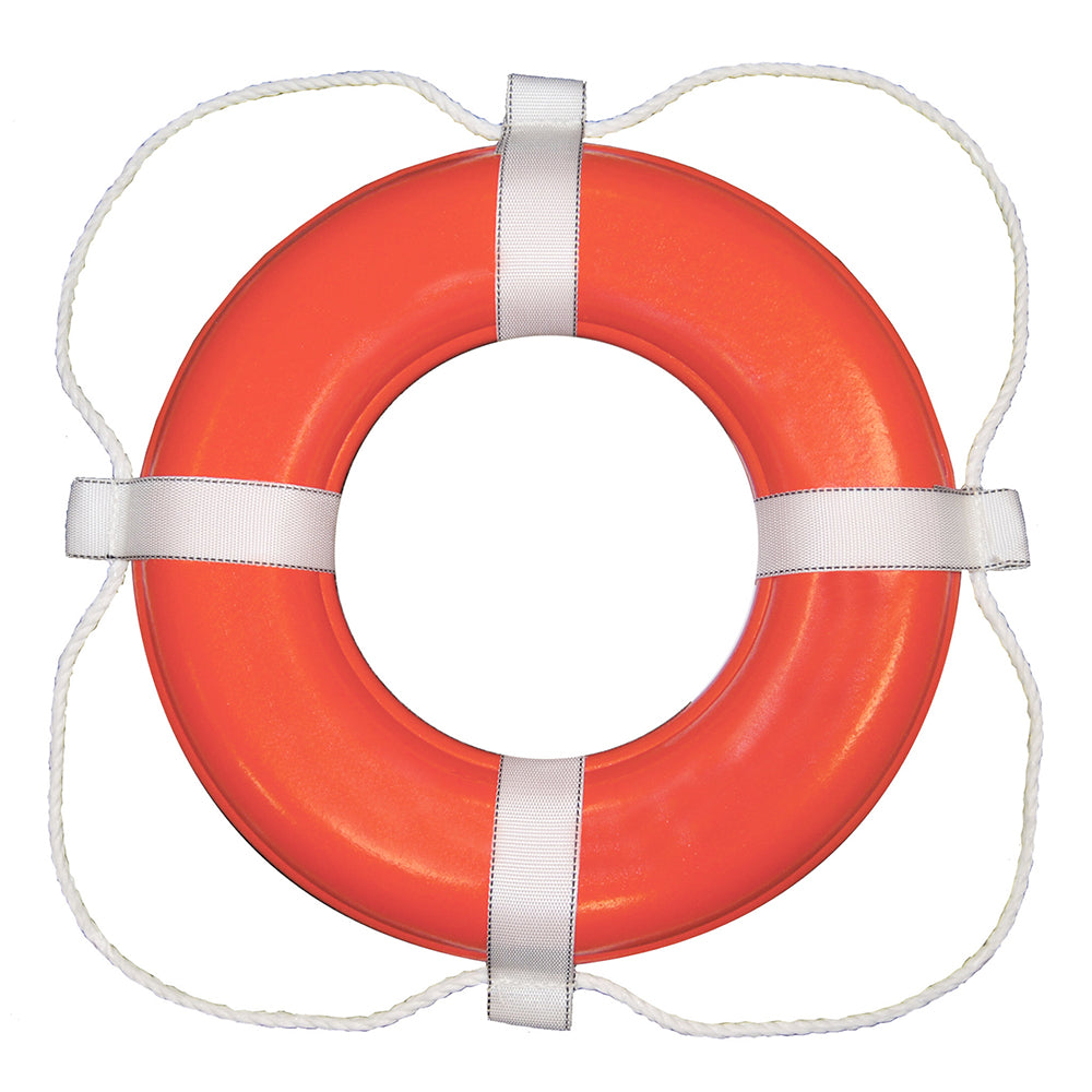 Taylor Made Foam Ring Buoy  24  Orange wWhite Grab Line 364
