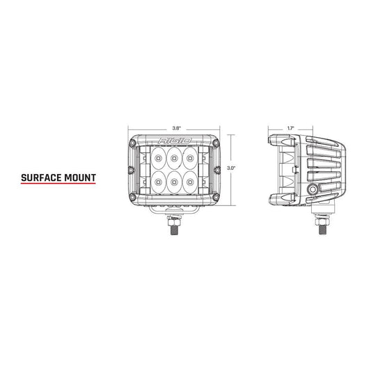 RIGID Industries DSS PRO Flood LED Surface Mount  Pair  White 862113