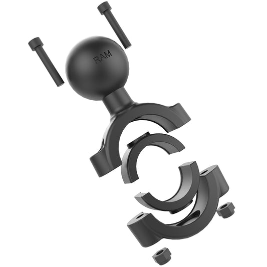 RAM Mount Torque 118  112 Diameter HandlebarRail Base with C Size 15 Ball RAM40811215U