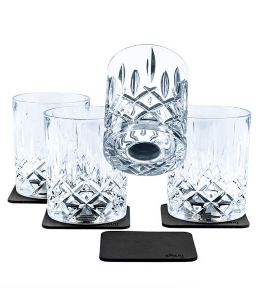 4 Magnetic Whisky Crystal Glasses image 0