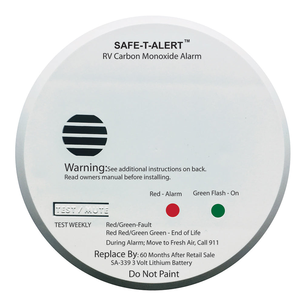 SafeTAlert SA339 White RV Battery Powered CO Detector SA339WHT