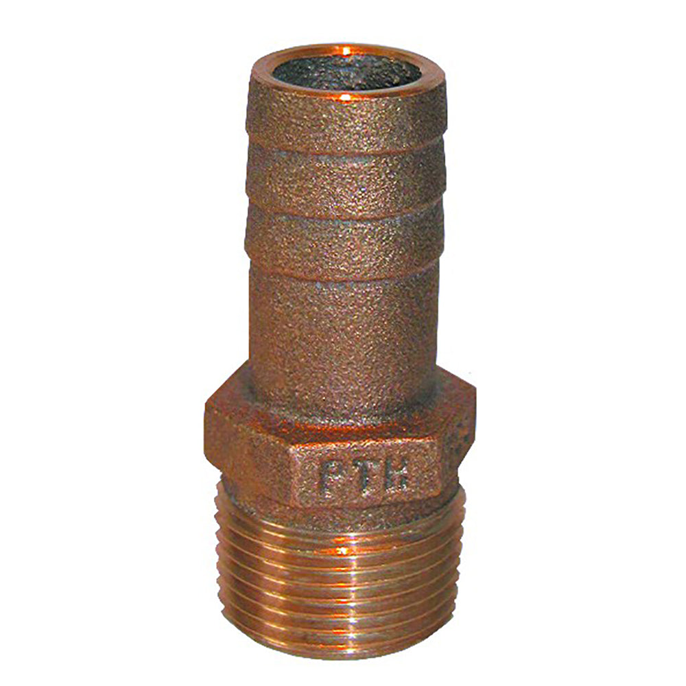 GROCO 34 NPT x 34 ID Bronze Pipe to Hose Straight Fitting PTH750
