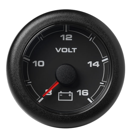 Veratron 52MM 2116 OceanLink Battery Voltage Gauge  8 to 16 V  Black Dial  Bezel A2C1066100001