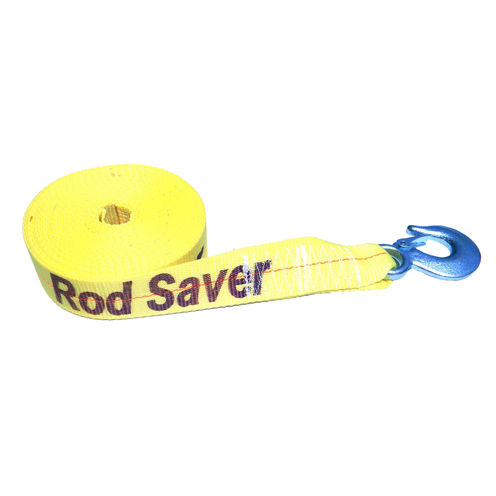 Rod Saver HeavyDuty Winch Strap Replacement Yellow 2 x 20 WSY20