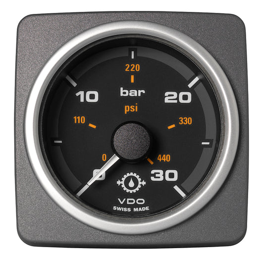 Veratron 52 MM 2116 AcquaLink Transmission Oil Pressure 30 Bar440 PSI  Black Dial  Bezel A2C59501937