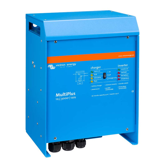 Victron MultiPlus InverterCharger 12 VDC 3000W 120vAC w120AMP Battery Charger 50AMP Transfer Switch PMP123021102