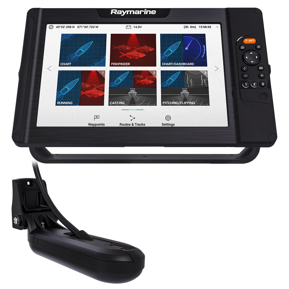 Raymarine Element 12 HV Combo wHV100 Transom Mount Transducer Lighthouse North America Chart E7053605102