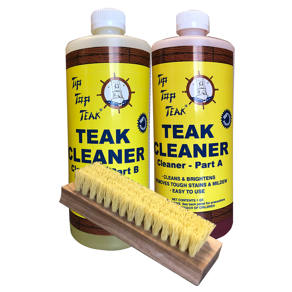 Tip Top Teak Cleaner Kit Part A  Part B wBrush TK860