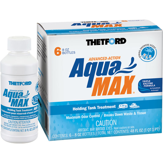 Thetford AquaMax Holding Tank Treatment  6Pack  8oz Liquid  Spring Shower Scent 96634