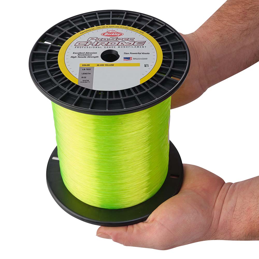 Berkley ProSpec Chrome HiVis Yellow Monofilament 100 lb 2850 yds PSC5B100HVY 1543434