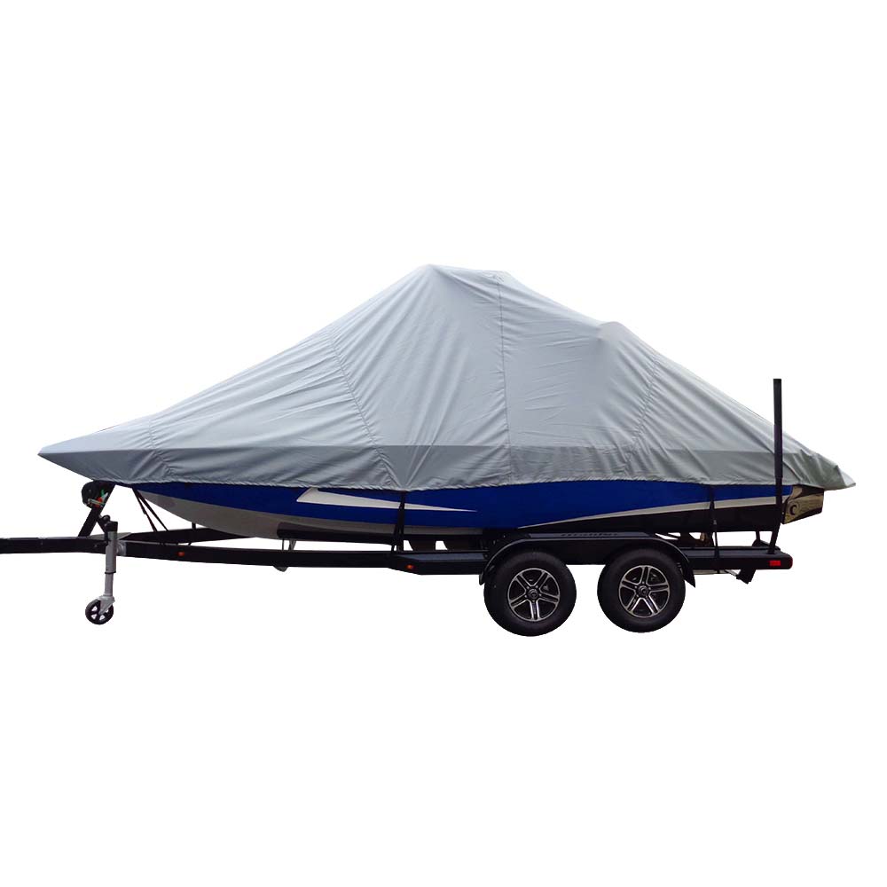 Carver SunDURA Specialty Boat Cover f235 Inboard Tournament Ski Boats wWide Bow Swim Platform Grey 82123S11