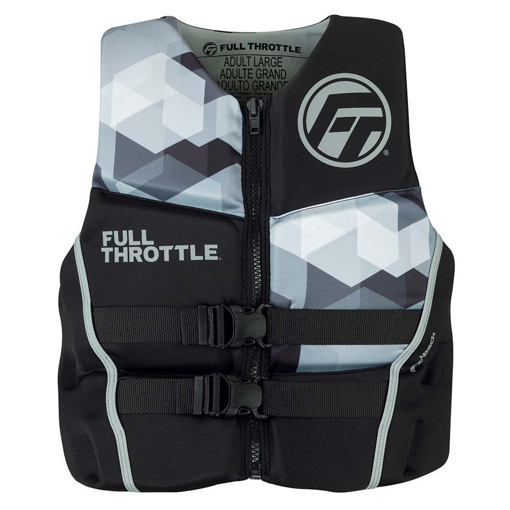 Full Throttle Mens RapidDry FlexBack Life Jacket  XL  BlackGrey 14250070105022