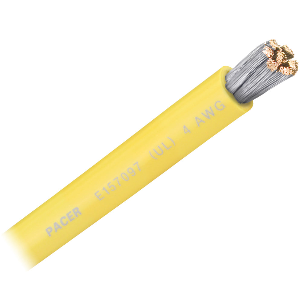 Pacer Yellow 4 AWG Battery Cable Sold By The Foot WUL4YLFT